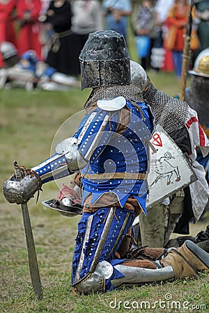 Knights armor at the historic festival
