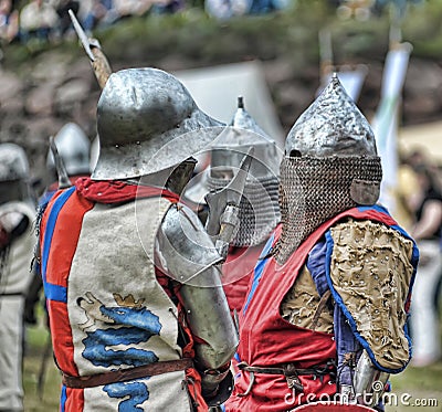 Knights armor at the historic festival