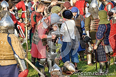 Knights armor at the historic festival