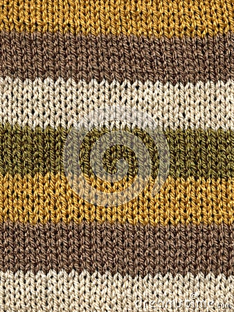 Knitted wool stripes.