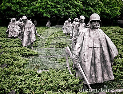 Korean War Veterans Memorial Soldiers Sculptures