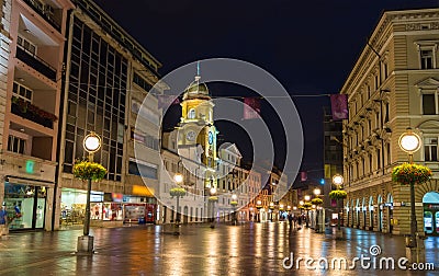 Korzo, the main street of Rijeka, Croatia