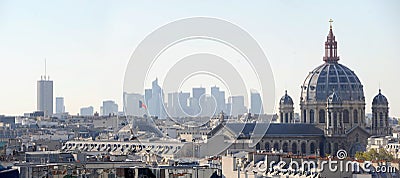 La defense view from Paris roof - France