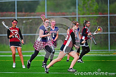 Lacrosse cradling the ball