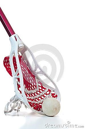 Lacrosse stick with ball