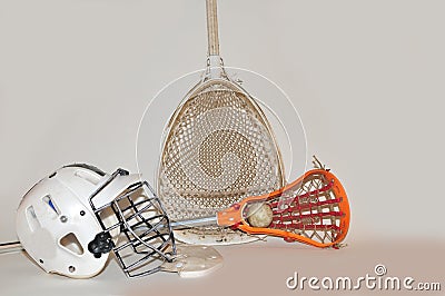 Lacrosse stick and goalie equipment