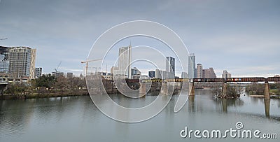 Lady Bird lake and downtown Austin Texas