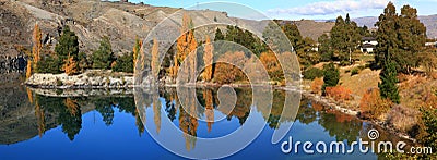 Lake dunstan reflection New Zealand
