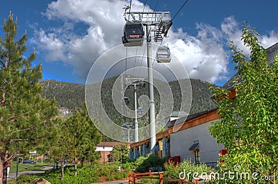 Lake tahoe heavenly gondola HDR