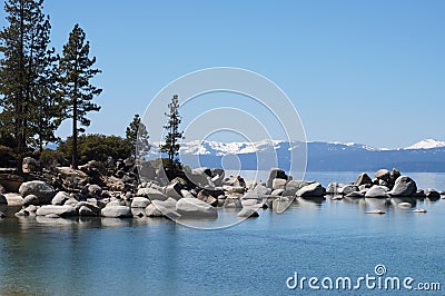Lake Tahoe mountains and lake