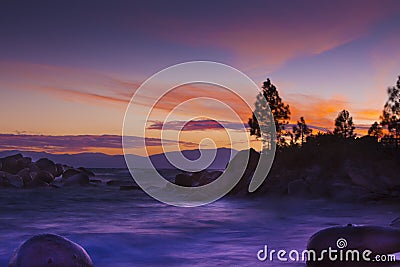 Lake Tahoe Sunset Waves