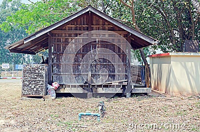 LAMPHUN, THAILAND – MARCH 14:Old wooden house for storage wast