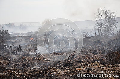 Landfill fire in Thailand