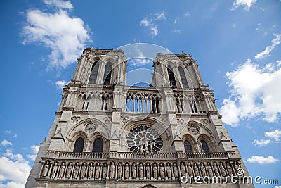 Landmark Gothic cathedral Notre-dame in Paris