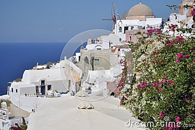 Landscape Greek island in the Mediterranean sea.