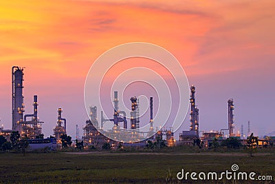 Landscape oil refinery
