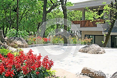 Landscaped zen garden