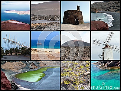 Lanzarote collage - postcard