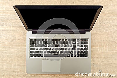 Laptop computer on office desktop