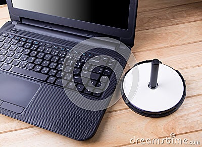 Laptop with dvd disk