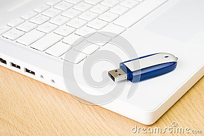 Laptop and flash pen drive