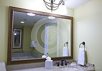 Large bathroom mirror