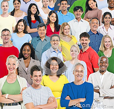 Large Group of Multi-Ethnic People