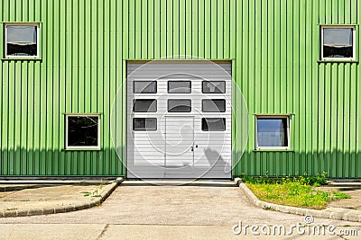 Large industrial door on a warehouse