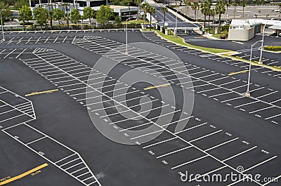 Large parking lot