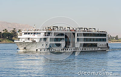 Large river cruise boat on the Nile