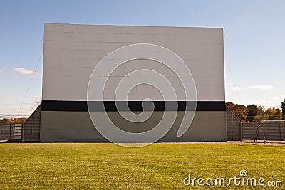 Movies Theaters on Large Vintage Outdoor Drive In Movie Theater   Front View Royalty Free