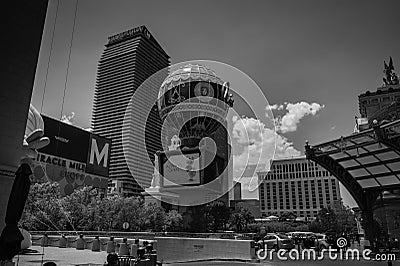 Las Vegas Paris and Cosmopolitan Hotels and Apartments, Black and White