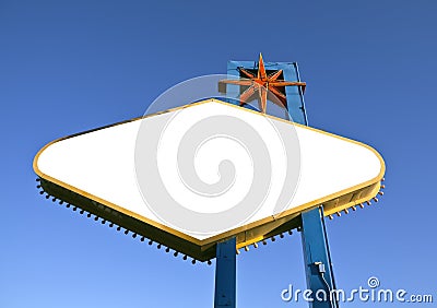 Las Vegas Sign Backside Cut Out with Clipping Path