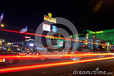 Las Vegas street at night