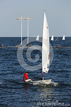 Laser Radial World Sailing Championships held in Rizhao City, Shandong Province, China October 1, 2013