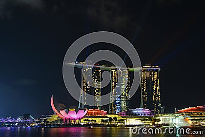 Laser show, Marina Bay