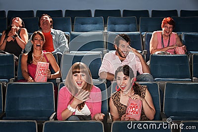 Laughing Audience In Theater