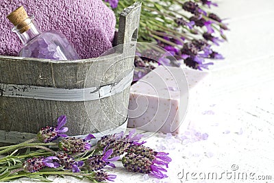 Lavender cosmetics spa body care abstract composition