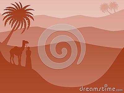 Layered Landscape Background: Desert Red