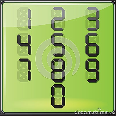 LCD Digital Numbers