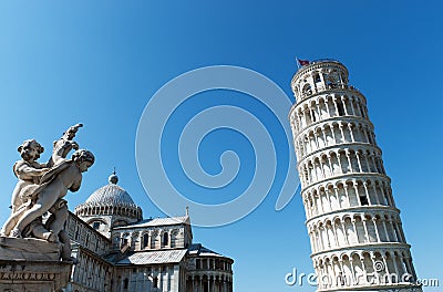 Leaning tower of Pisa and cathedral