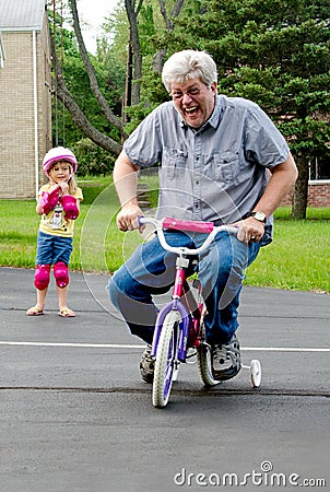 Learning to ride a bike with training wheels