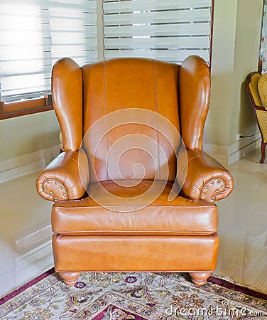 Leather sofa and chair