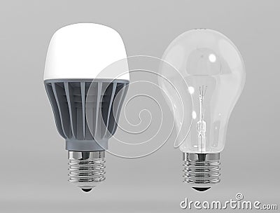 LED and filaments light bulbs