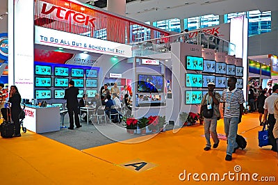 Led and lcd tv booth at canton fair 2011