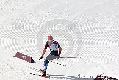 Legkov during Men s Cross-country 50km mass start