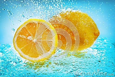 Lemon in water