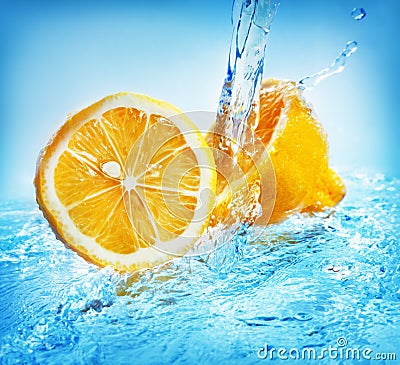 Lemon in water