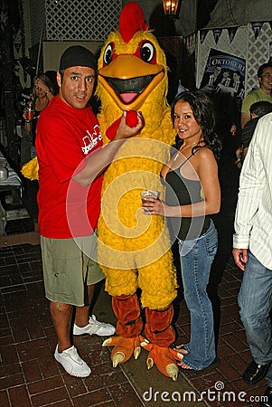 Leo Quinones and Raquel Duran at the live broadcast of Leo Quinones The Film Freak Show at Oktoberfest 2005, Old World German Re