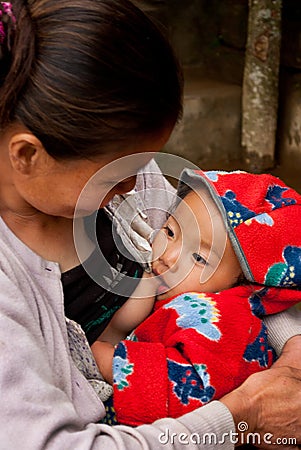 Lepcha Woman with baby